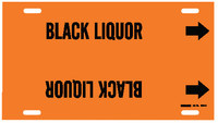 image of Brady 4292-G Strap-On Pipe Marker, 8 in to 9 7/8 in - Other Liquid - Plastic - Black on Orange - B-915 - 66729