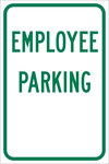image of Brady B-959 Aluminum Rectangle White Parking Restriction, Permission & Information Sign - 12 in Width x 18 in Height - 113309