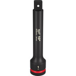 image of Milwaukee SHOCKWAVE Impact Duty Socket Extension 49-66-6713 - 1 in Male Square - 10 in Length - Chrome Molybdenum Steel - Black Finish - 58560