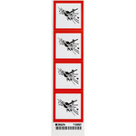 image of Brady 118817 Hazardous Material Label - 2 in x 2 in - Vinyl - Black / Red on White - B-7569 - 66021