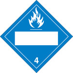 image of Brady B-101 Polycoated Tagstock Square Blue Truck Placards Sign - 10 3/4 in Width x 10 3/4 in Height - 60398