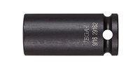 image of Vega Tools 22102 21 mm Impact Socket - S2 Modified Steel - 3/8 in Square Drive - D - Bullnose - 63.0 mm Length - 01305
