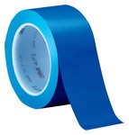 image of 3M 471 IW Blue Marking Tape - 1/4 in Width x 36 yd Length - 5.2 mil Thick - 68845