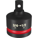 image of Milwaukee SHOCKWAVE Impact Duty Drive Reducer 49-66-6728 - 1/2 in Male Square - Chrome Molybdenum Steel - 47110