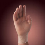 image of Kimberly-Clark Clear X-Small Powder Free Disposable Gloves - Medical Exam Grade - 9 in Length - 6 mil Thick - 55030