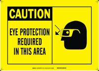 image of Brady B-401 Polystyrene Rectangle Yellow PPE Sign - 14 in Width x 10 in Height - 26572