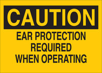image of Brady B-401 Polystyrene Rectangle Yellow Equipment Safety Sign - 10 in Width x 7 in Height - 25460