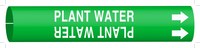 image of Brady 4109-F Strap-On Pipe Marker, 6 in to 7 7/8 in - Water - Plastic - White on Green - B-915 - 47933