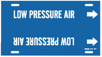 image of Brady 4342-H Strap-On Pipe Marker, 10 in to 15 in - Air & Duct - Plastic - White on Blue - B-915 - 67604