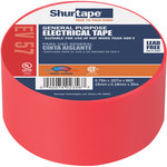 image of Shurtape Red Electrical Tape - 3/4 in Width x 66 ft Length - 7.0 mil Thick - SHURTAPE 200784
