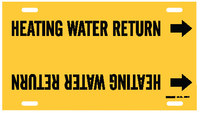 image of Brady 4072-F Strap-On Pipe Marker, 6 in to 7 7/8 in - Water - Plastic - Black on Yellow - B-915 - 48245