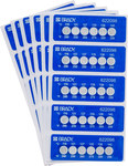 image of Brady TIL-6-116C/240F Temperature Indicator Label - +240 F - 6 Levels - B-7511 - 54934
