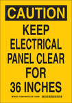image of Brady B-555 Aluminum Rectangle Yellow Electrical Safety Sign - 7 in Width x 10 in Height - 126960