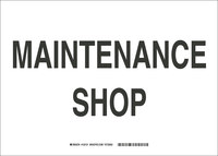 image of Brady B-555 Aluminum Rectangle White Door Sign - 14 in Width x 10 in Height - 132119