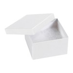 White White Jewelry Boxes - 3.5 in x 3.5 in x 2 in - SHP-3427