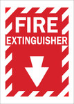 image of Brady Bradyglo B-401 High Impact Polystyrene Red Fire Equipment Sign - 10 in Width x 14 in Height - 25717