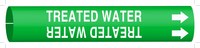 image of Brady 4145-G Strap-On Pipe Marker, 8 in to 9 7/8 in - Water - Plastic - White on Green - B-915 - 48161