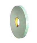 3M 4032 Off-White Double Coated Foam Tape - 1 in Width x 72 yd Length - 1/32 in Thick - 06458