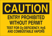 image of Brady B-401 Polystyrene Rectangle Environment Air Testing Sign - 10 in Width x 7 in Height - 22067