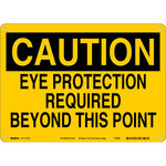 image of Brady B-563 High Density Polypropylene Rectangle Yellow PPE Sign - 14 in Width x 10 in Height - 116215