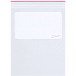 image of Minigrip Minigrip Clear White Block Resealable Poly Bag - 5 in x 8 in - 2 Mil Thick - 4740
