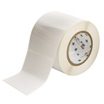 image of Brady THT-55-483-1 Die-Cut Printer Label Roll - 4 in x 2 in - Polyester - White - B-483 - 31336