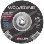 image of Weiler Wolverine Surface Grinding Wheel 56468 - 7 in - Aluminum Oxide - 24 - R