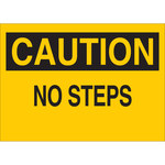 image of Brady B-401 High Impact Polystyrene Rectangle Yellow Safety Awareness Sign - 10 in Width x 7 in Height - 25596
