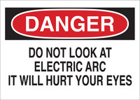 image of Brady B-401 Polystyrene Rectangle White Arc Flash Sign - 10 in Width x 7 in Height - 22606