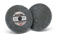 image of 3M Scotch-Brite DP-UR Unitized Ceramic Precision-Shaped Grain Medium Roloc Deburr and Finish PRO TR Unitized Quick Change Wheel - Quick Change Attachment - 2 in Diameter - 1/4 in Thickness - 77115
