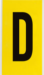 image of Brady 3470-D Letter Label - Black on Yellow - 5 in x 9 in - B-498 - 34714