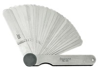 Starrett Tempered Steel Thickness Gauge with Straight Leaves - 66
