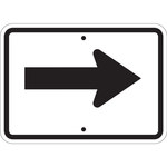 image of Brady B-959 Aluminum Rectangle White Stop Signs, Traffic Control Signs & Banners Sign - 12 in Width x 9 in Height - 80055