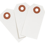 image of Brady 102161 White Rectangle Cardstock Blank Tag - 1 5/8 in 1 5/8 in Width - 3 1/4 in Height - 01385