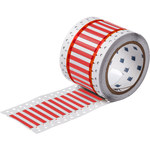image of Brady Permasleeve 2HX-094-2-RD-4 Die-Cut Printer Sleeve - 0.492 in x 0.197 in - Polyolefin - Red - B-7642 - 81877