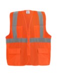 image of Global Glove FrogWear HV High-Visibility Safety Vest GLO-270-LG - Size Large - High-Visibility Orange - GLO-270 LG