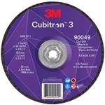 image of 3M Cubitron 3 Cut-Off Wheel 90049 - Type 27 (Depressed Center) - 7 in - Precision Shaped Ceramic Aluminum Oxide - 36+