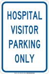 image of Brady B-302 Polyester Rectangle White Parking Restriction, Permission & Information Sign - 12 in Width x 18 in Height - Laminated - 129677
