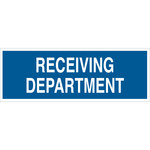 image of Brady B-120 Fiberglass Reinforced Polyester Rectangle Blue Traffic Control Sign - 28 in Width x 10 in Height - 70503