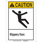 image of Brady B-302 Polyester Rectangle White Fall Prevention Sign - 10 in Width x 14 in Height - Laminated - 45178