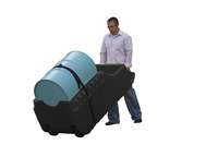 Justrite Black Ecopolyblend 1250 lb 66 gal Spill Containment Caddy - 32 in Width - 72 in Length - 26 in Height - 697841-13451