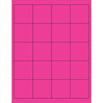 image of Tape Logic LL172PK Rectangle Laser Labels - 2 in x 2 in - Permanent Acrylic - Fluorescent Pink - 14686