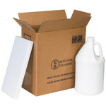 image of Kraft 1 Gallon Plastic Jug Shipper Kit - 6 in x 12 in x 12.75 in - 2253