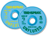 image of Techspray #1 Unfluxed Desoldering Braid - White - 0.035 in x 10 ft - 1830-10F