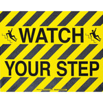 image of Brady Toughstripe B-534 Polyester Rectangle Yellow Fall Prevention Sign - 18 in Width x 14 in Height - Laminated - 104499
