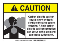 image of Brady B-555 Aluminum Rectangle Yellow Chemical Warning Sign - 10 in Width x 7 in Height - 106051