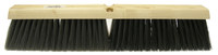 image of Weiler Vortec Pro 252 Push Broom Head - 18 in - Polystyrene, Polypropylene - Grey, Black - 25234