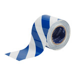 image of Brady ToughStripe Blue/White Marking Tape - 4 in Width x 100 ft Length - 0.008 in Thick - 63936