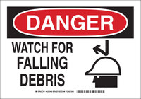 image of Brady B-555 Aluminum Rectangle White Equipment Safety Sign - 10 in Width x 7 in Height - 127938