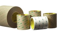 image of 3M 966 Clear Transfer Tape - 1 in Width x 60 yd Length - 2 mil Thick - Densified Kraft Paper Liner - 11709